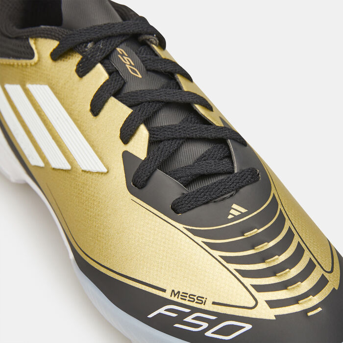 adidas Kids' F50 League Messi Turf Ground Football Shoes White adidas Kids' F50 League Messi Turf Ground Football Shoes White image number 4