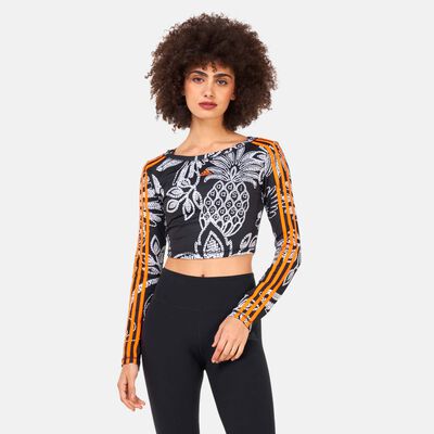 adidas Women's FARM Rio Long-Sleeves Crop Top Black adidas Women's FARM Rio Long-Sleeves Crop Top Black