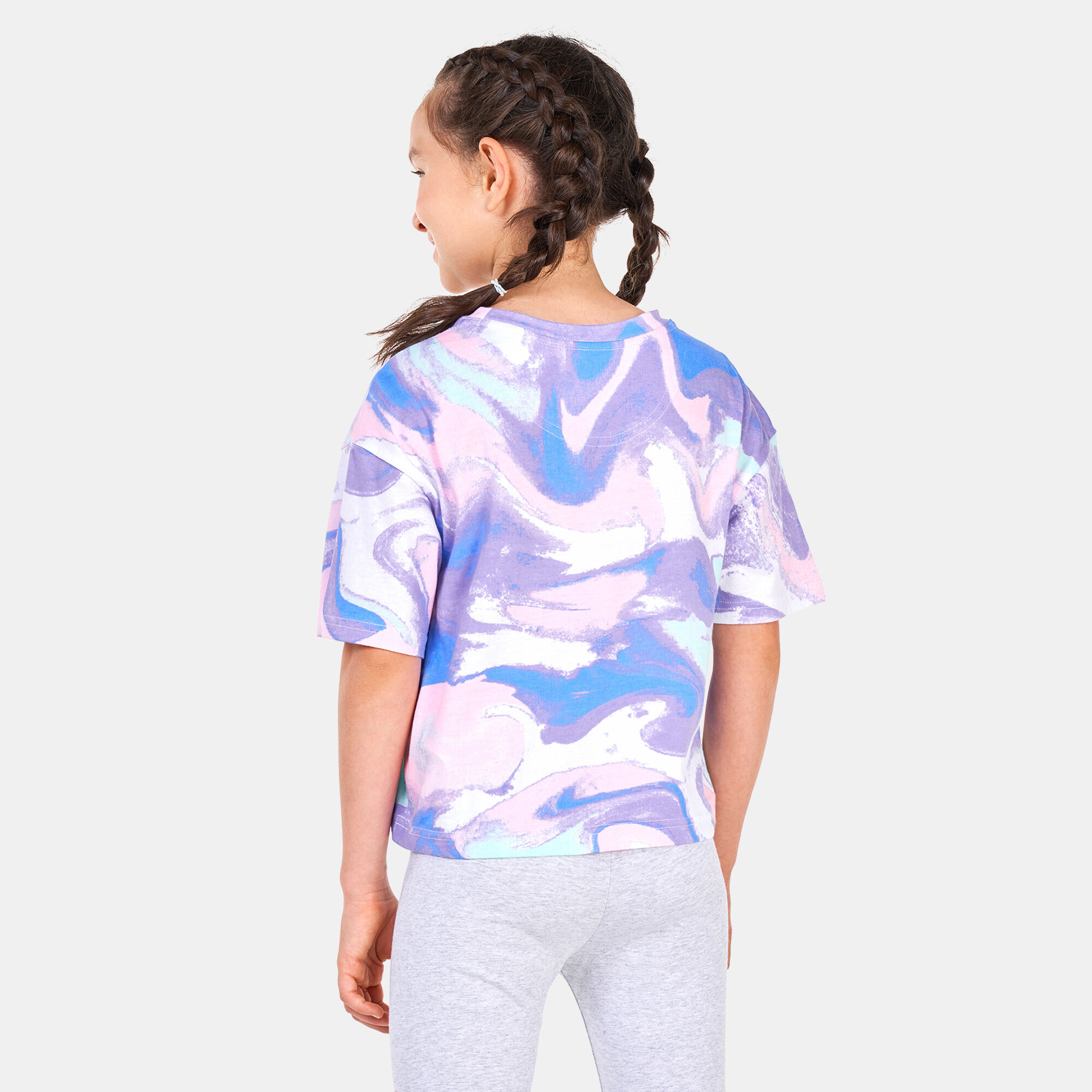 Converse t shirt kids purple hot sale