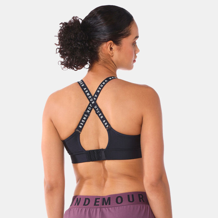 Under Armour Women's Infinity Mid Covered Medium-Support Training Sports Bra Black Under Armour Women's Infinity Mid Covered Medium-Support Training Sports Bra Black image number 1