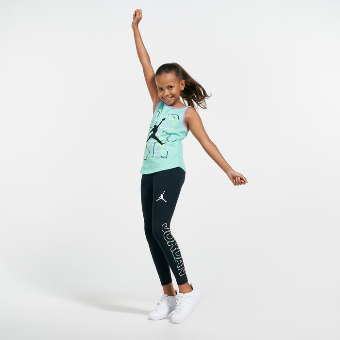 Jordan Kids' Air Jumpman Are For Girls Leggings Black Jordan Kids' Air Jumpman Are For Girls Leggings Black image number 2