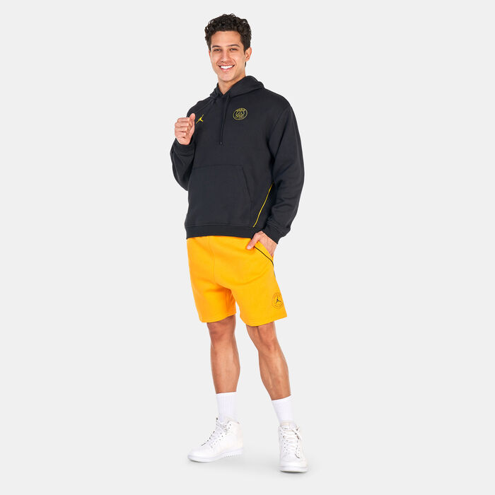 Jordan Men's Paris Saint-Germain Fleece Shorts Orange image number 2