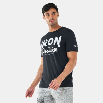 Under Armour Men's UA Project Rock Iron Paradise T-Shirt Black
