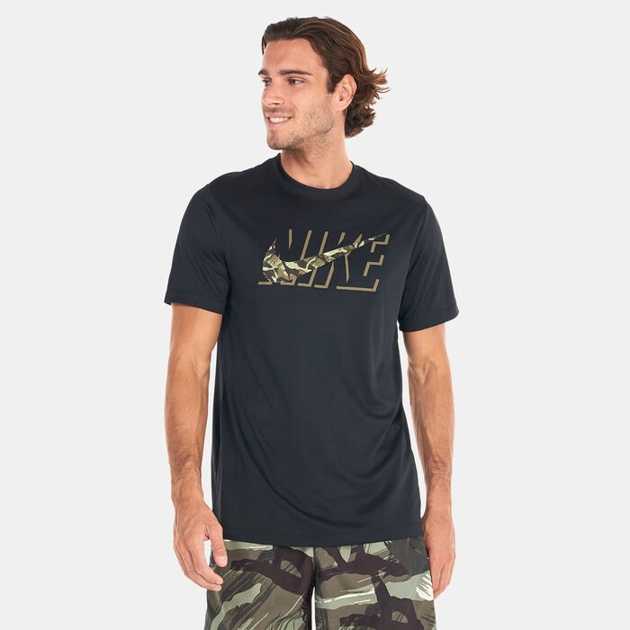 Nike Men's Dri-FIT Camo T-Shirt Black image number 0