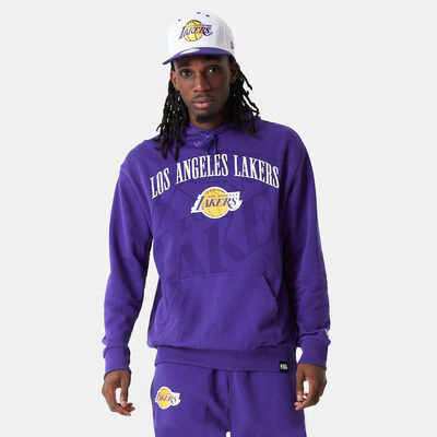 New Era Men's Los Angeles Lakers NBA Logo Pullover Hoodie Purple