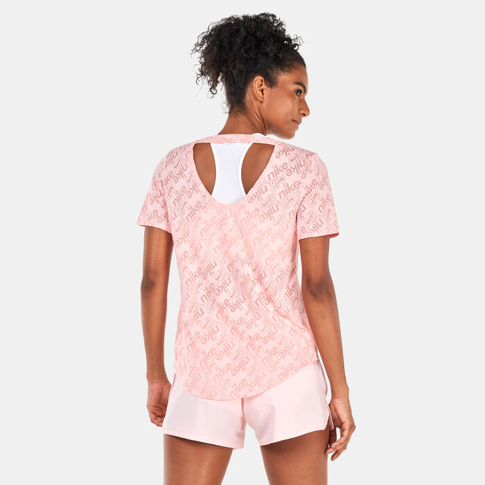 Nike Women's Air Dri-FIT Running T-Shirt Peach image number 1