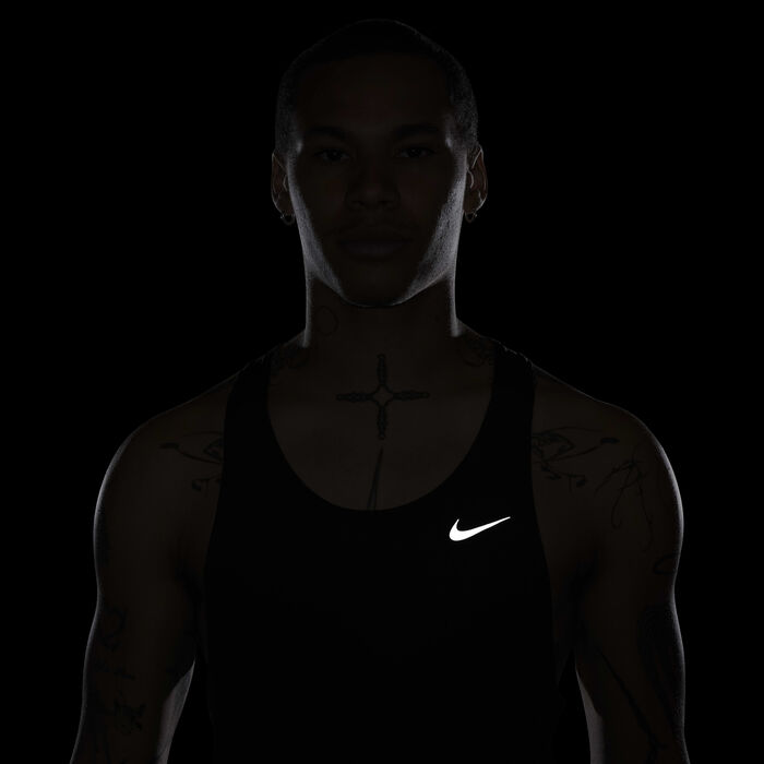 Nike Men's Fast Dri-FIT Running Vest Black image number 6