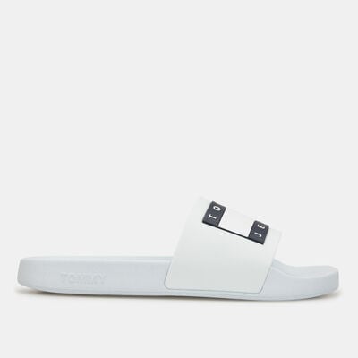 Tommy Hilfiger Women's Jeans Flag Logo Slides Blue Tommy Hilfiger Women's Jeans Flag Logo Slides Blue