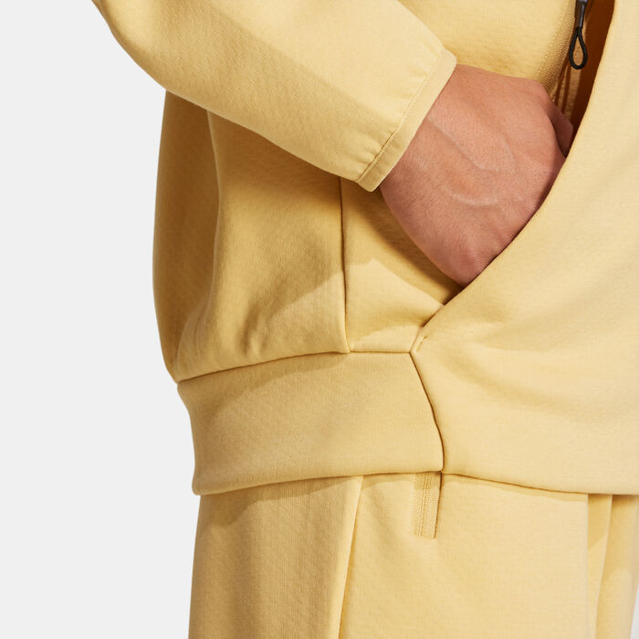 adidas Men's Z.N.E. Full-Zip Hoodie yellow adidas Men's Z.N.E. Full-Zip Hoodie yellow image number 3