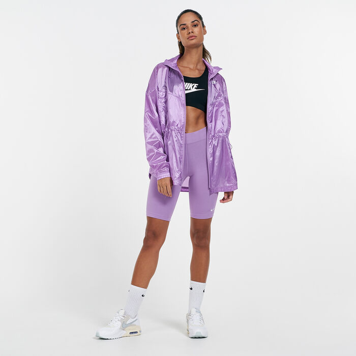 Nike Women's Sportswear Essential Mid-Rise Biker Shorts Purple Nike Women's Sportswear Essential Mid-Rise Biker Shorts Purple image number 2