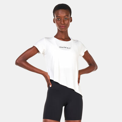 SQUATWOLF Women's She Wolf Crop Top White