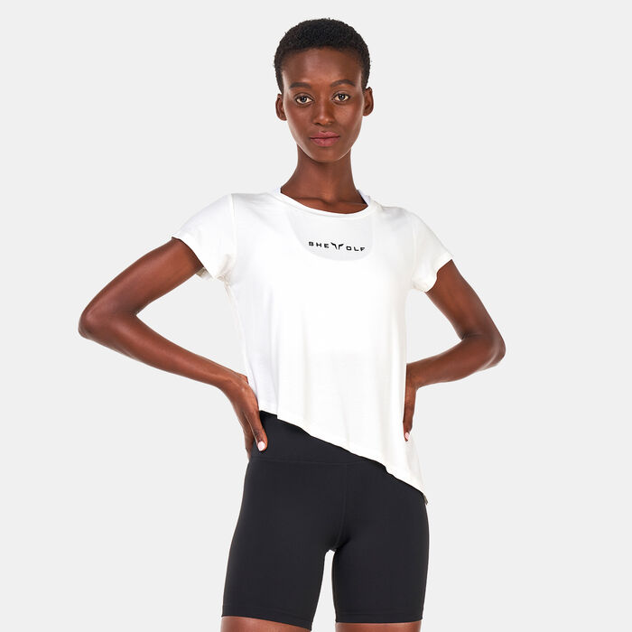 SQUATWOLF Women's She Wolf Crop Top White image number 0