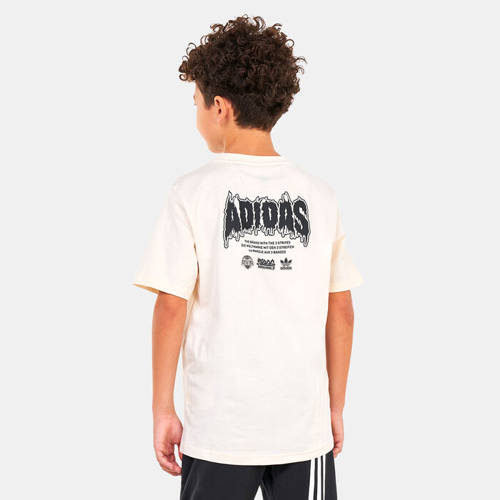 adidas Originals Kids' Graphic T-Shirt Ivory adidas Originals Kids' Graphic T-Shirt Ivory image number 1
