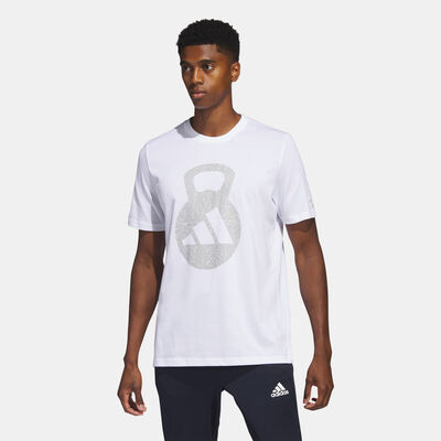adidas Men's AEROREADY Training Logo Graphic T-Shirt White