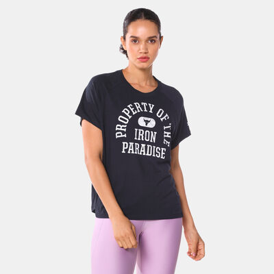 Under Armour Women's UA Project Rock T-Shirt Black Under Armour Women's UA Project Rock T-Shirt Black