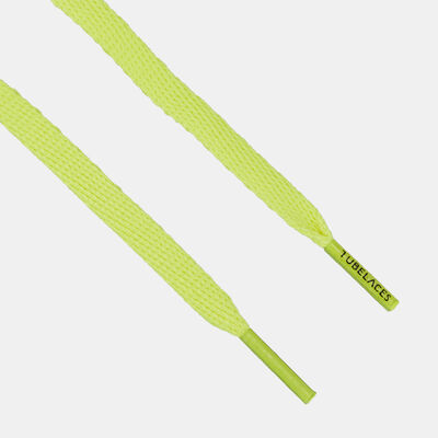 TUBELACES Flat Shoelaces yellow