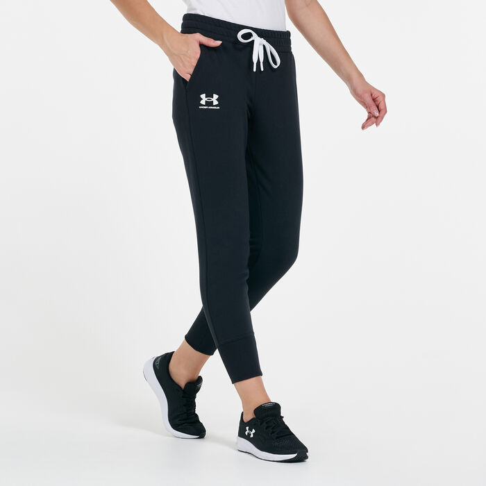Under Armour Women's UA Rival Fleece Sweatpants Black Under Armour Women's UA Rival Fleece Sweatpants Black image number 0