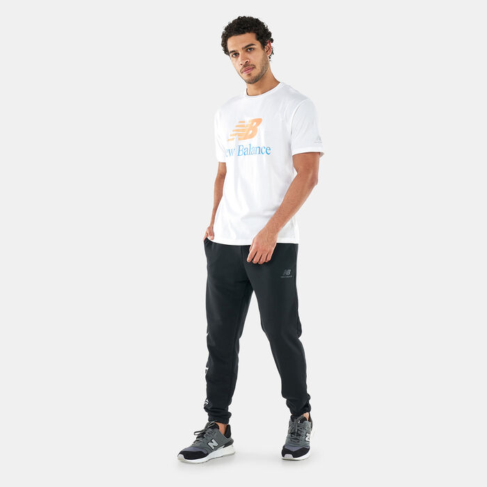 New Balance Men's Essentials Celebrate Split Logo T-Shirt White New Balance Men's Essentials Celebrate Split Logo T-Shirt White image number 2