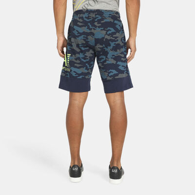 EA7 Emporio Armani Men's Camo Print Shorts Blue