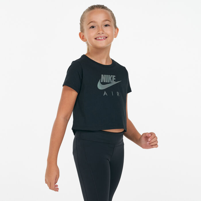 Nike Kids' Sportswear Cropped T-Shirt Black Nike Kids' Sportswear Cropped T-Shirt Black image number 0