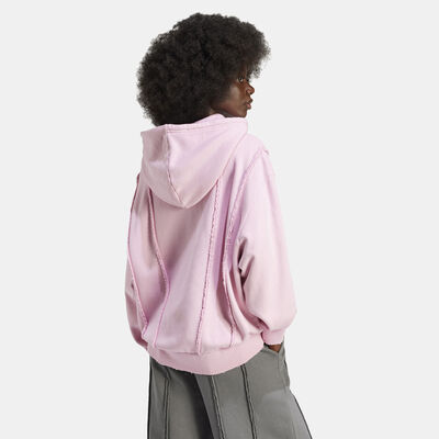 adidas Originals Women's Distressed Hoodie Pink adidas Originals Women's Distressed Hoodie Pink