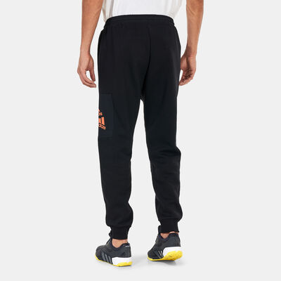 adidas Men's Essentials BrandLove Fleece Joggers Black