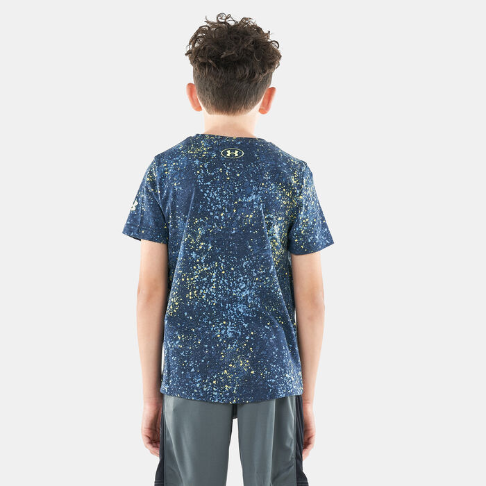 Under Armour Kids' UA Project Rock Camo T-Shirt Black Under Armour Kids' UA Project Rock Camo T-Shirt Black image number 1