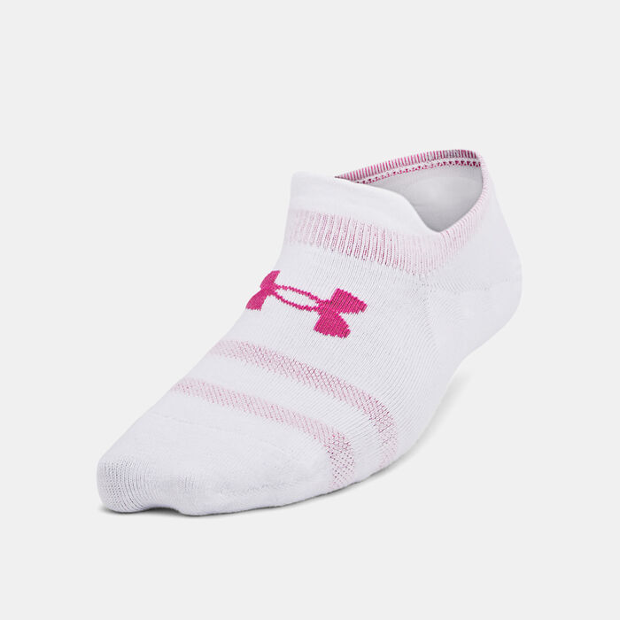 Under Armour Essential Ultra Low Tab Socks (3 Pairs) White image number 1