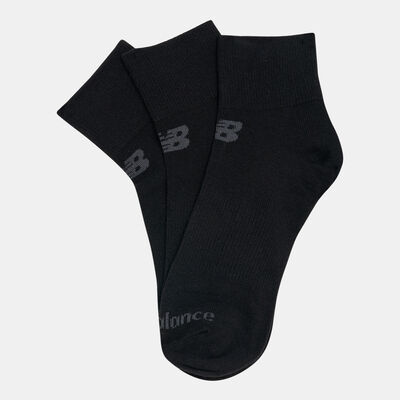 New Balance Performance Flat Knit Ankle Socks (3 Pack) Black