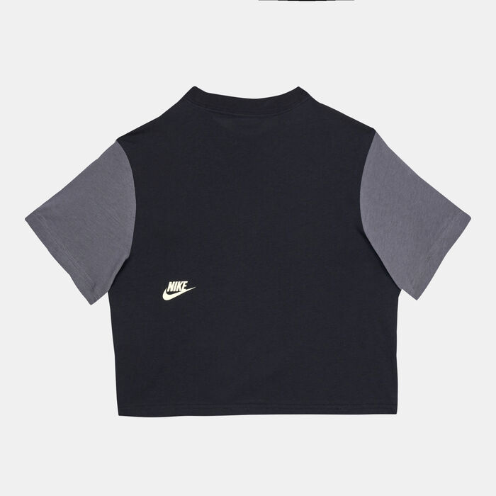 Nike Kids' Sportswear Essentials Boxy T-Shirt Black Nike Kids' Sportswear Essentials Boxy T-Shirt Black image number 1