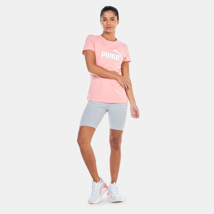 PUMA Women's Essentials Logo T-Shirt Pink PUMA Women's Essentials Logo T-Shirt Pink image number 2