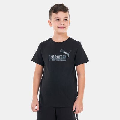 PUMA Kids' Essentials+ Camo Logo T-Shirt Black