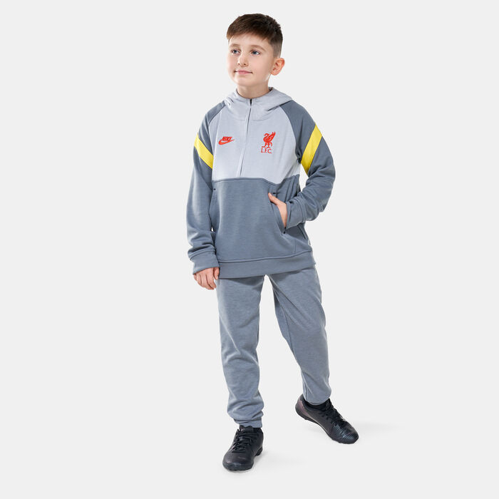 Nike Kids' Dri-FIT Liverpool F.C. Half-Zip Hoodie (Older Kids) Grey Nike Kids' Dri-FIT Liverpool F.C. Half-Zip Hoodie (Older Kids) Grey image number 2