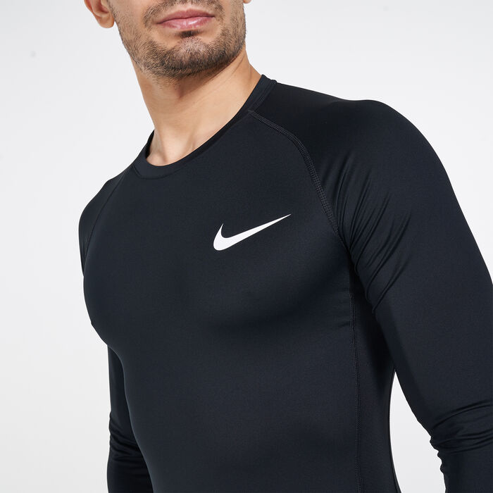 Nike Men's Pro Long Sleeve T-Shirt Black Nike Men's Pro Long Sleeve T-Shirt Black image number 3