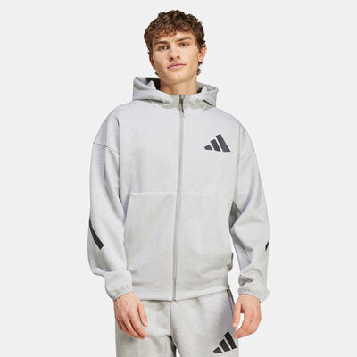 adidas Men's Z.N.E. Full-Zip Hoodie Grey