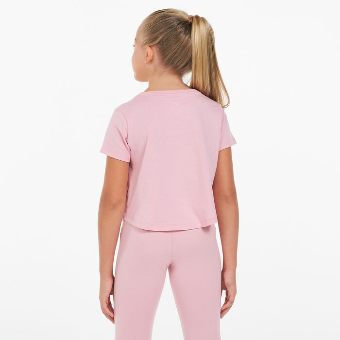 Nike Kids' Sportswear Cropped T-Shirt Pink Nike Kids' Sportswear Cropped T-Shirt Pink image number 1