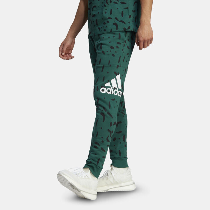 adidas Men's Essentials Allover Print Pants Red adidas Men's Essentials Allover Print Pants Red image number 0
