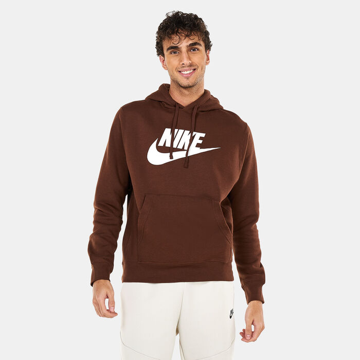 Nike Men's Sportswear Club Fleece Hoodie Brown Nike Men's Sportswear Club Fleece Hoodie Brown image number 0