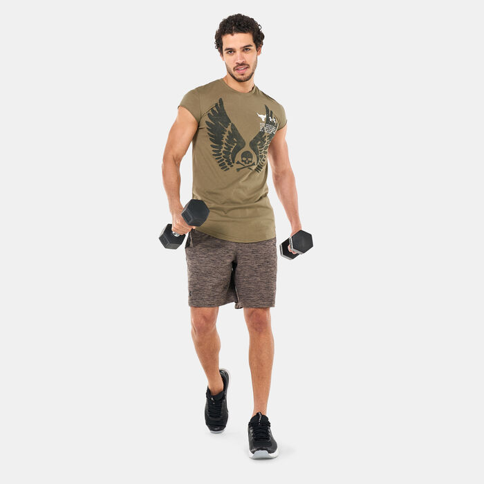Under Armour Men's UA Project Rock Cutoff T-Shirt Green Under Armour Men's UA Project Rock Cutoff T-Shirt Green image number 2