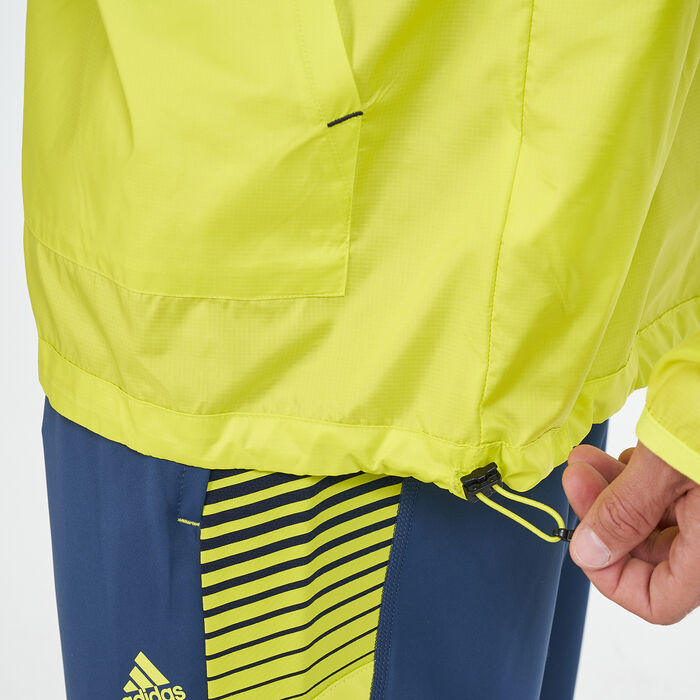 adidas Men's Designed 2 Move Activated Tech AEROREADY Jacket yellow adidas Men's Designed 2 Move Activated Tech AEROREADY Jacket yellow image number 3