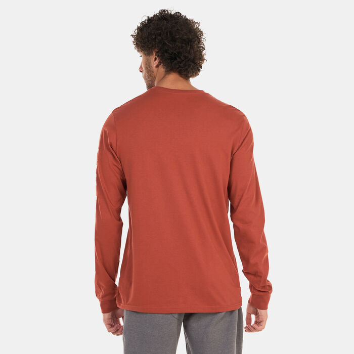 Columbia Men's Rockaway River Graphic Long Sleeve T-Shirt Orange image number 1