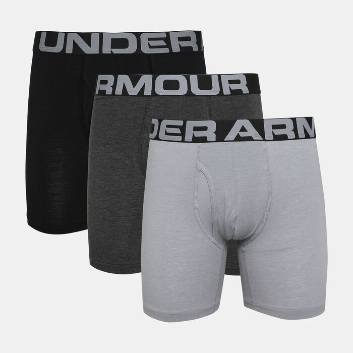 Under Armour Men's 6-Inch Boxerjock Brief (3-Pack) Grey Under Armour Men's 6-Inch Boxerjock Brief (3-Pack) Grey image number 0