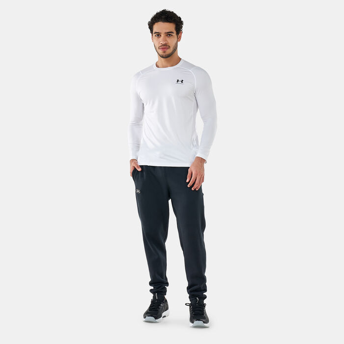 Under Armour Men's HeatGear® Armour Fitted Long Sleeve T-Shirt White Under Armour Men's HeatGear® Armour Fitted Long Sleeve T-Shirt White image number 2