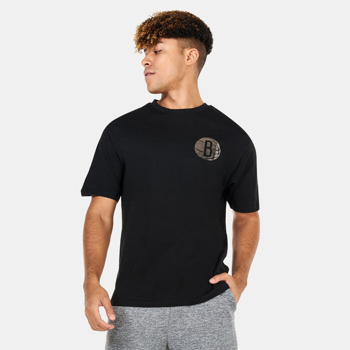 New Era Men's NBA Brooklyn Nets Metallic T-Shirt Black New Era Men's NBA Brooklyn Nets Metallic T-Shirt Black image number 0