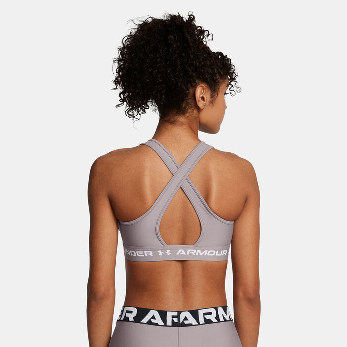 Under Armour Women's Armour Medium-Support Training Sports Bra Grey Under Armour Women's Armour Medium-Support Training Sports Bra Grey image number 1