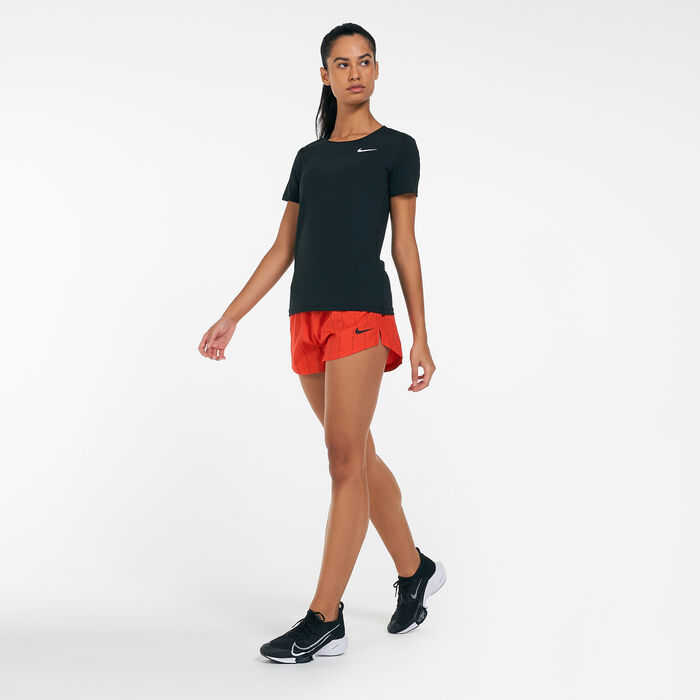 Nike Women's Dri-FIT Tempo Luxe Icon Clash Running Shorts Red Nike Women's Dri-FIT Tempo Luxe Icon Clash Running Shorts Red image number 2