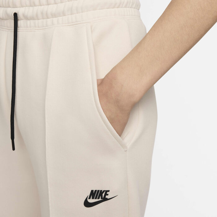 Nike Women's Sportswear Tech Fleece Mid-Rise Joggers Ivory Nike Women's Sportswear Tech Fleece Mid-Rise Joggers Ivory image number 3