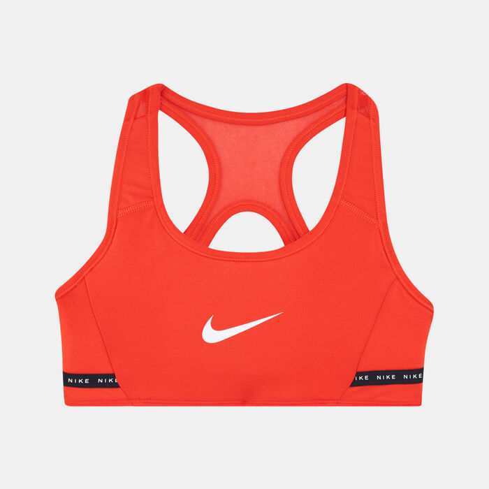 Nike Kids' Dri-FIT Swoosh Reversible Sports Bra Red Nike Kids' Dri-FIT Swoosh Reversible Sports Bra Red image number 0
