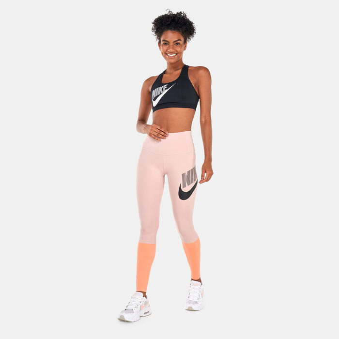 Nike Women's Dri-FIT One High-Waisted Dance Leggings Pink Nike Women's Dri-FIT One High-Waisted Dance Leggings Pink image number 2