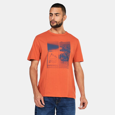 Timberland Men's Mountain-To-River Graphic T-Shirt Orange